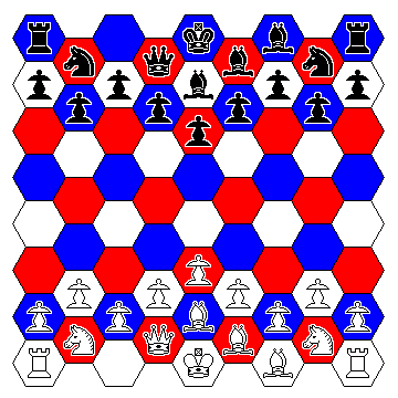 Variant] Gliński's Hexagonal Chess for Christmas : r/chess