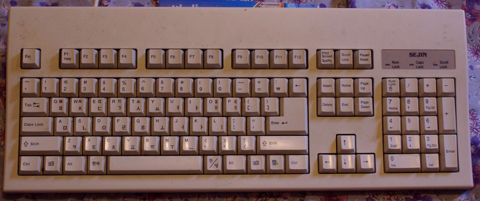 Keyboards Genuinely Large Character Sets